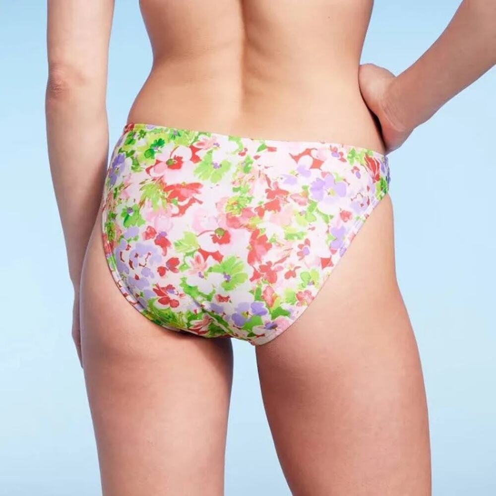 Shade & Shore Pink Multicolor Floral Ring Swim Bottom Size L - Picture 6 of 7